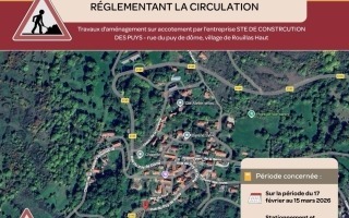 Travaux route du puy de dôme