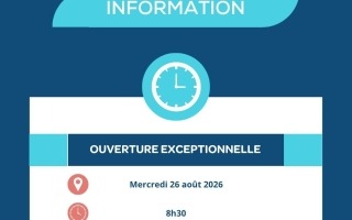 Ouverture exceptionnelle